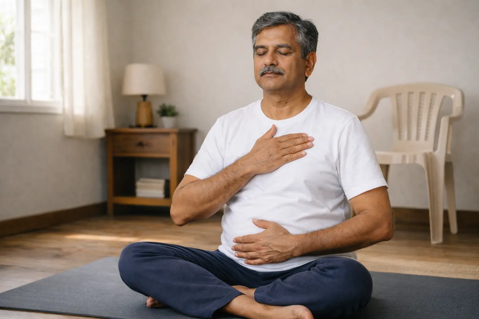 Yoga for heart health at home with a personal trainer in Delhi NCR